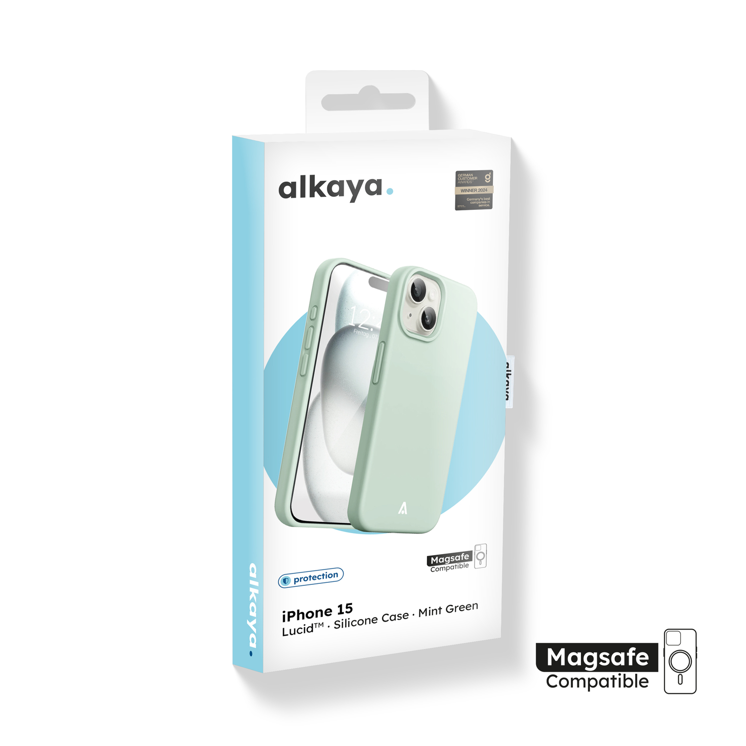 alkaya. | LUCID Silikon Case kompatibel mit Magsafe mint grün, iPhone 15