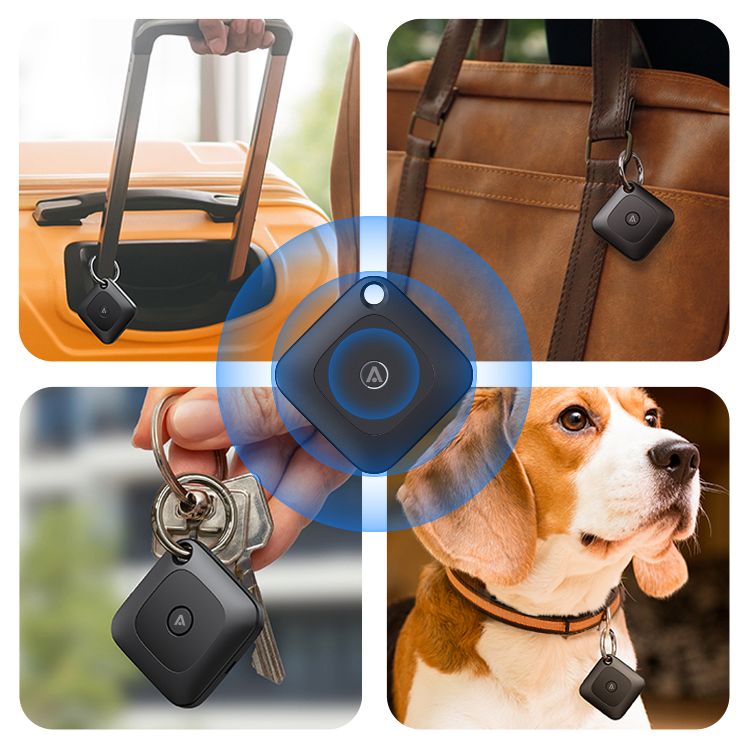 alkaya. | A Tag | GPS Tracker | Bluetooth Tracker | Kompatibel für Apple \Find my\ Schwarz