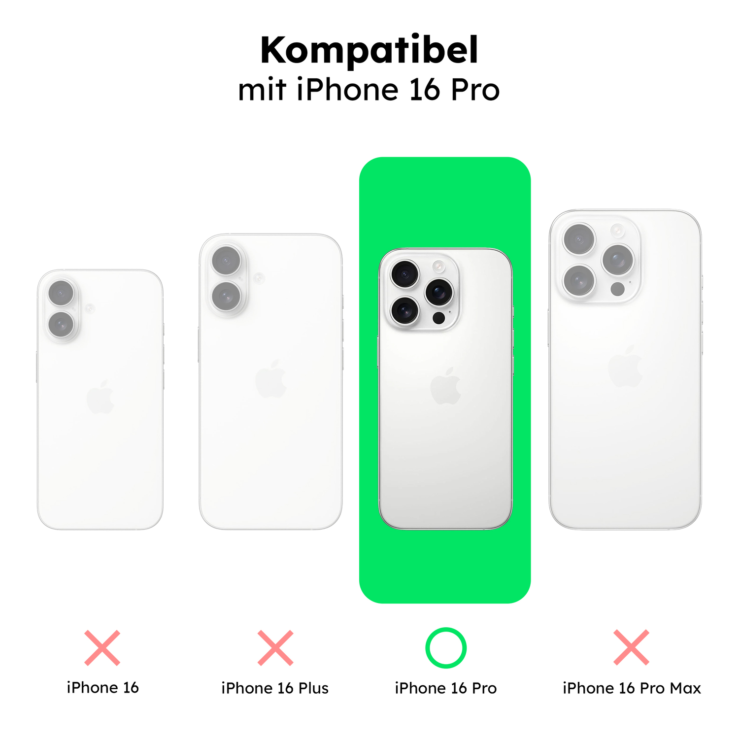alkaya. | LUCID Silikon Case kompatibel mit Magsafe schwarz, iPhone 16 Pro