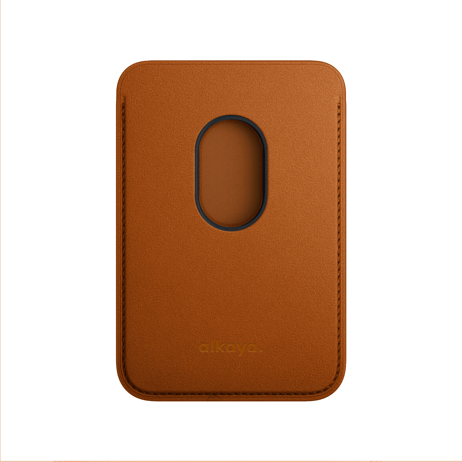 alkaya. | Cardy | Card Holder für bis zu 3 Karten unterstützt MagSafe-Technologie, braun