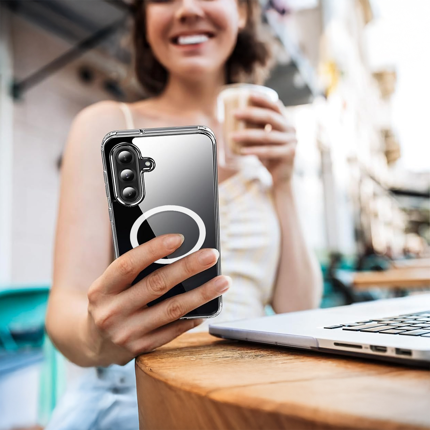 alkaya. | LUCID Clear Case kompatibel mit Magsafe, Samsung A37 transparent