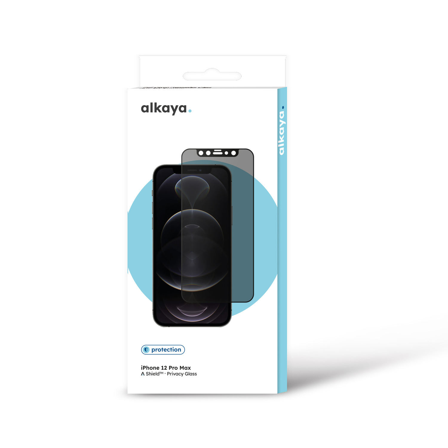 alkaya. | A Shield | Display-Sichtschutzglas | 3D Full Cover | Privacy, iPhone 12 Pro Max