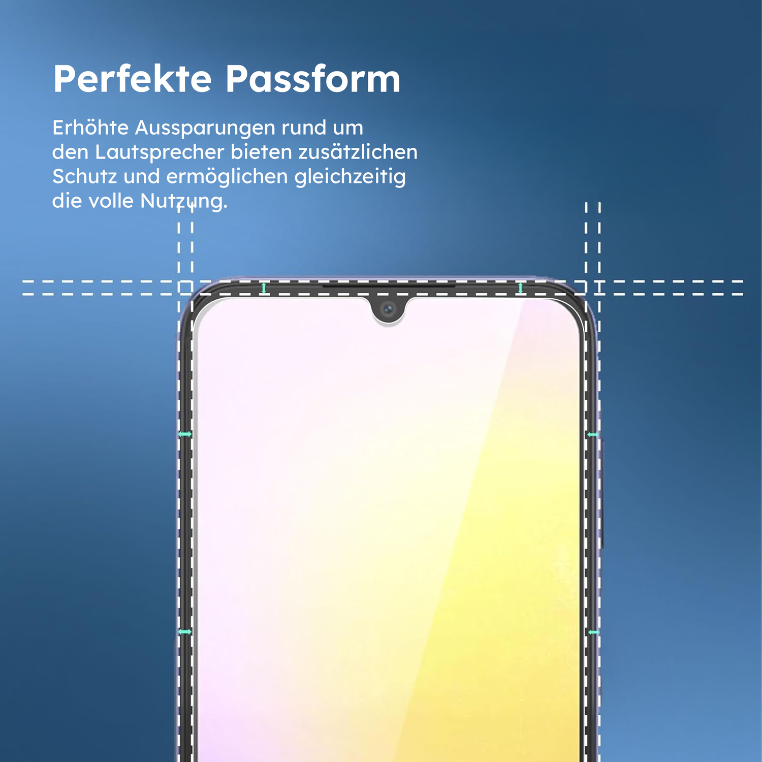 alkaya. | A Shield | Displayschutzglas | 3D Full Cover transparent, Samsung Galaxy A34
