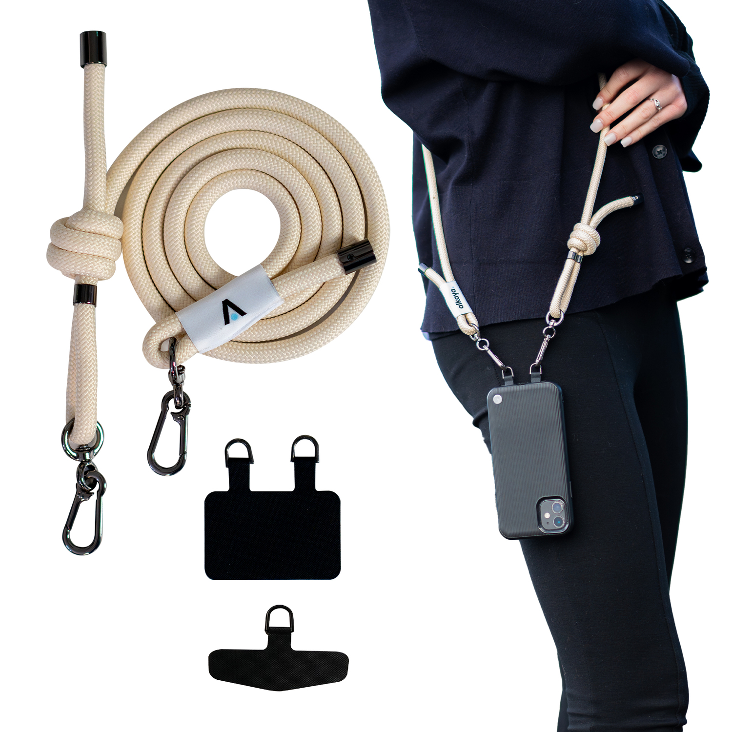 alkaya. | A Strap | Premium Lanyard Handykette beige