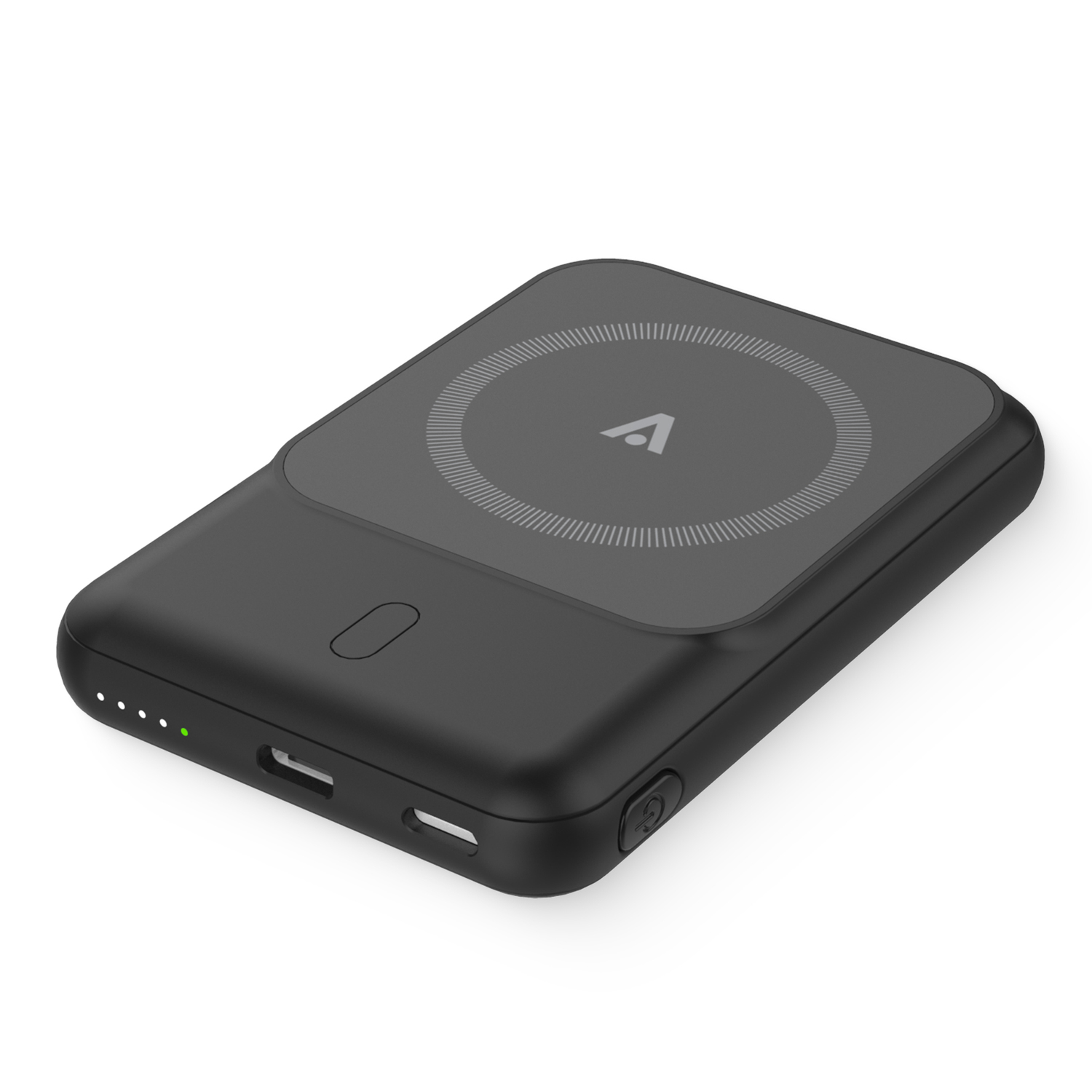 alkaya. | Thor | 5.000 mAh Powerbank Slim | Induktives Laden, unterstützt MagSafe-Technologie + USB-A und USB-C Ports