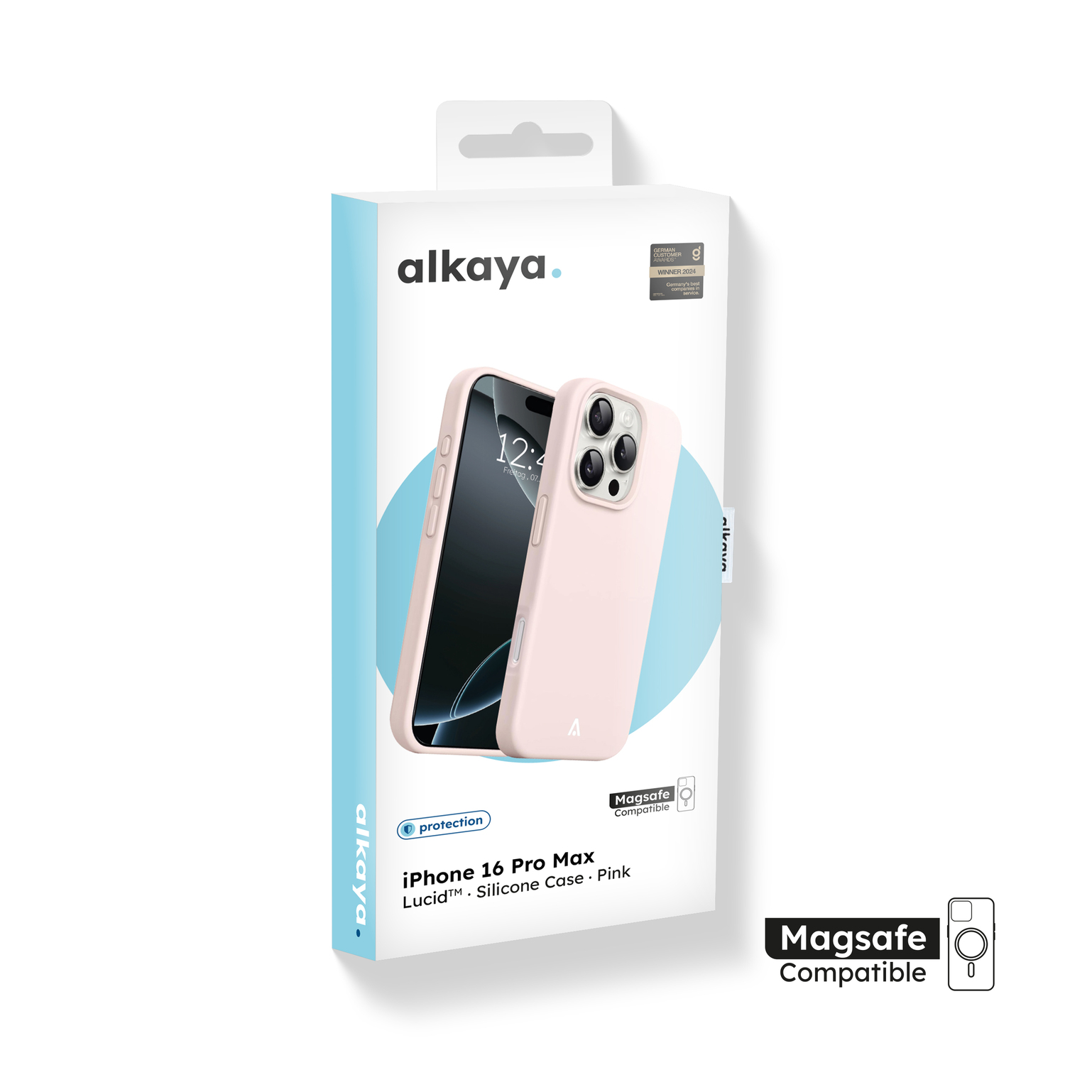 alkaya. | LUCID Silikon Case kompatibel mit Magsafe Pink, iPhone 16 Pro Max