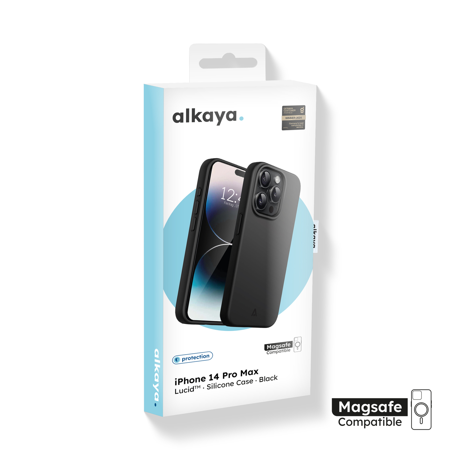 alkaya. | LUCID Silikon Case kompatibel mit Magsafe schwarz, iPhone 14 Pro Max