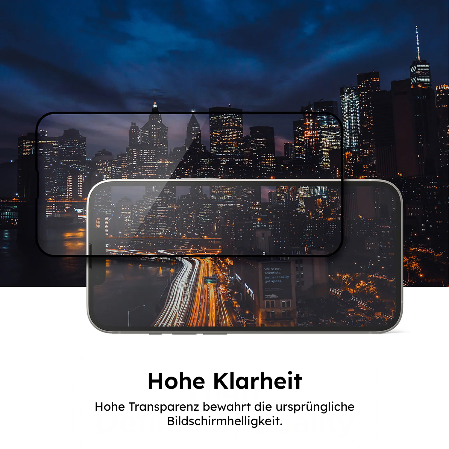 alkaya. | A Shield | Displayschutzglas | 3D Full Cover transparent, iPhone 15 Pro Max