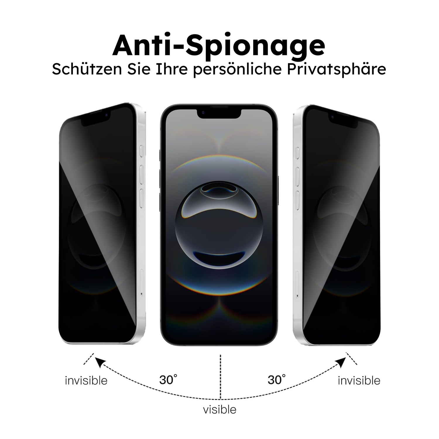 alkaya. | A Shield | Displayschutzglas | 3D Full Cover, Privacy iPhone 16e / 17e