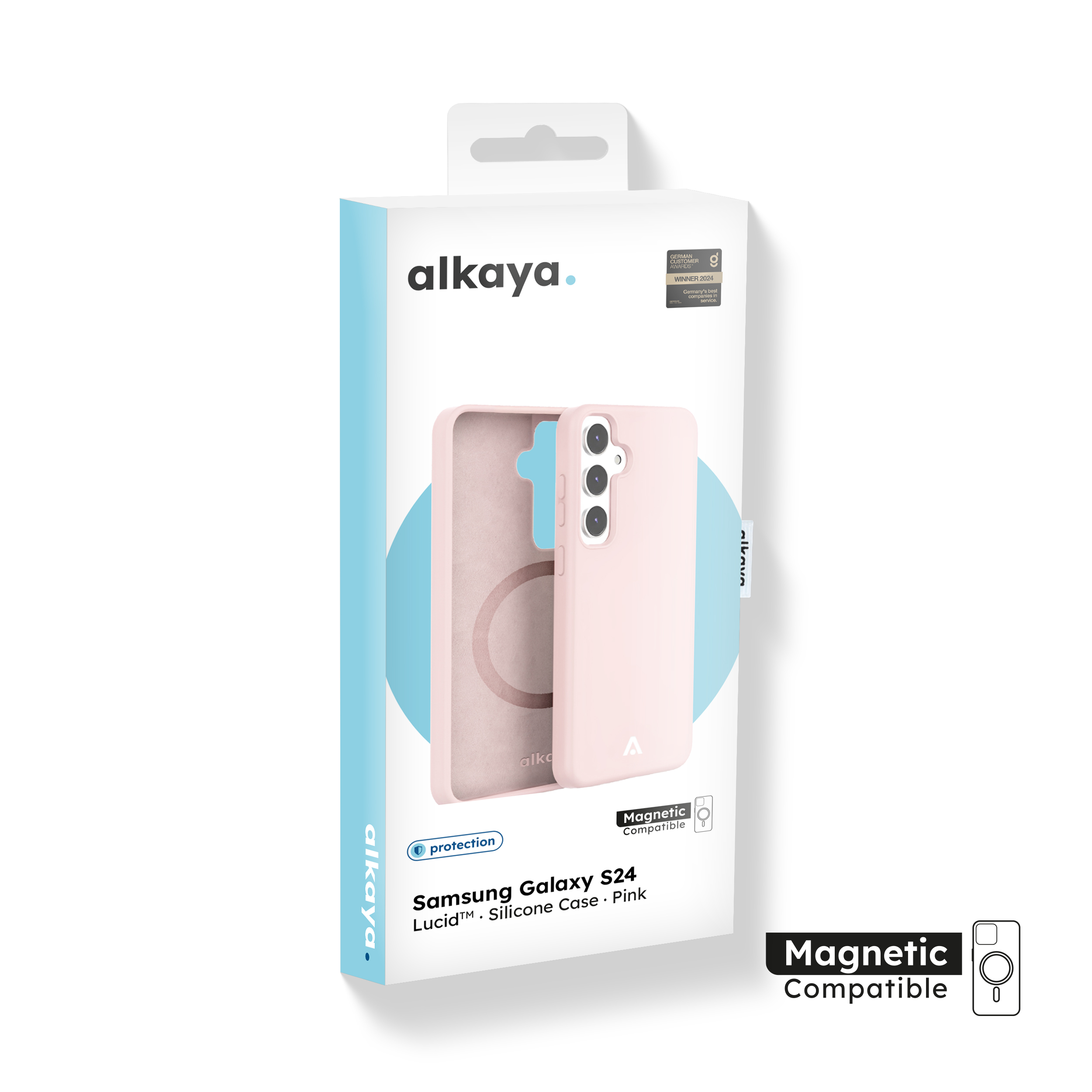 alkaya. | LUCID Silikon Case kompatibel mit Magsafe pink, Samsung S24