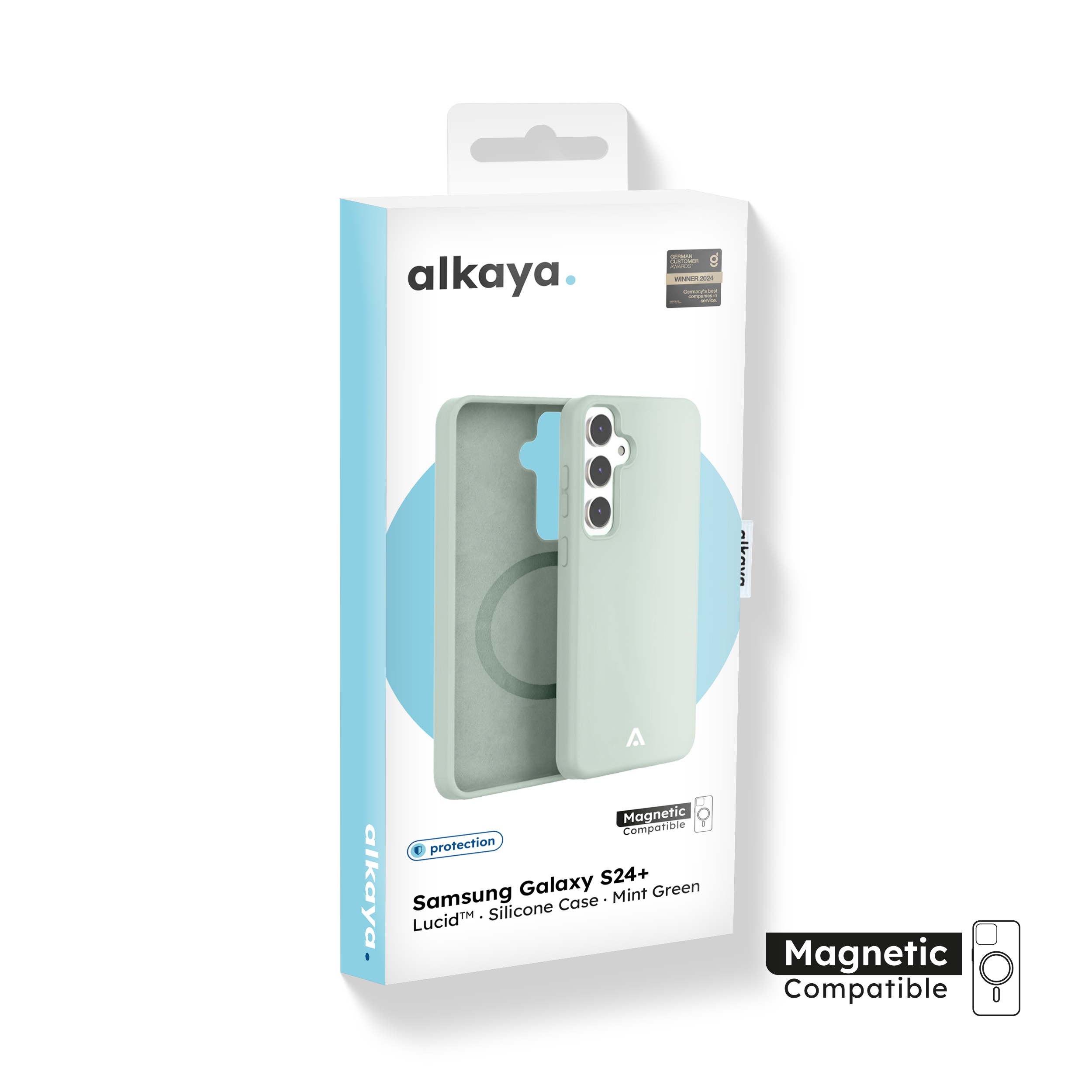 alkaya. | LUCID Silikon Case kompatibel mit Magsafe mint grün, Samsung S24+