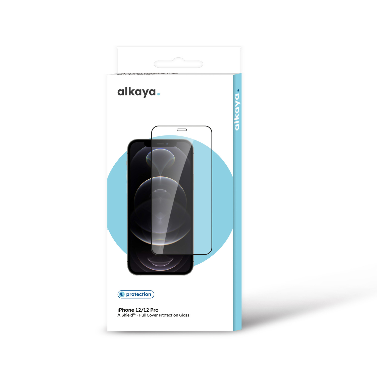 alkaya. | A Shield | Displayschutzglas | 3D Full Cover transparent, iPhone 12/12Pro