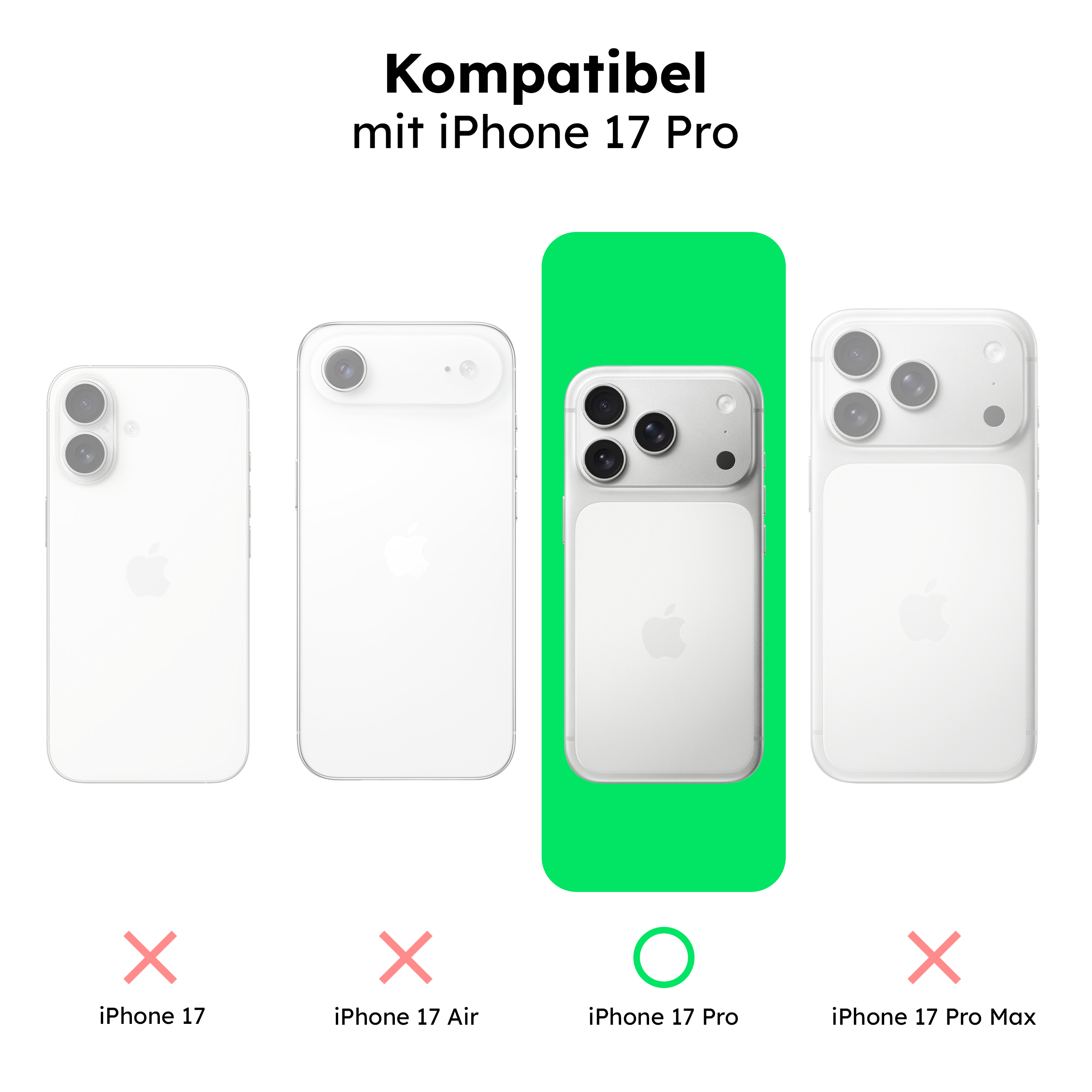 alkaya. | LUCID Protect Case kompatibel mit Magsafe schwarz, iPhone 17 Pro