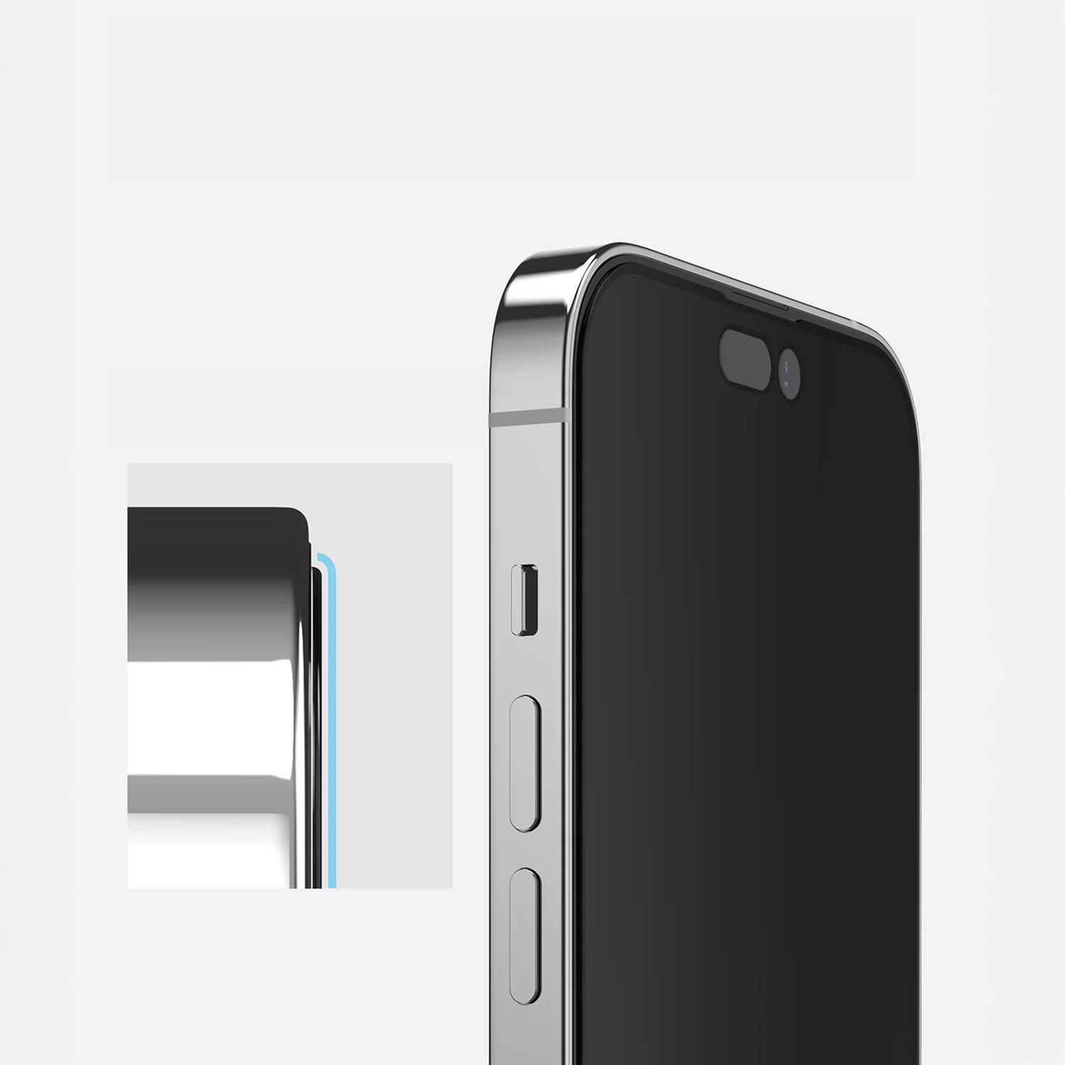 alkaya. | A Shield | Display-Sichtschutzglas | 3D Full Cover | Privacy, iPhone 14 Pro Max