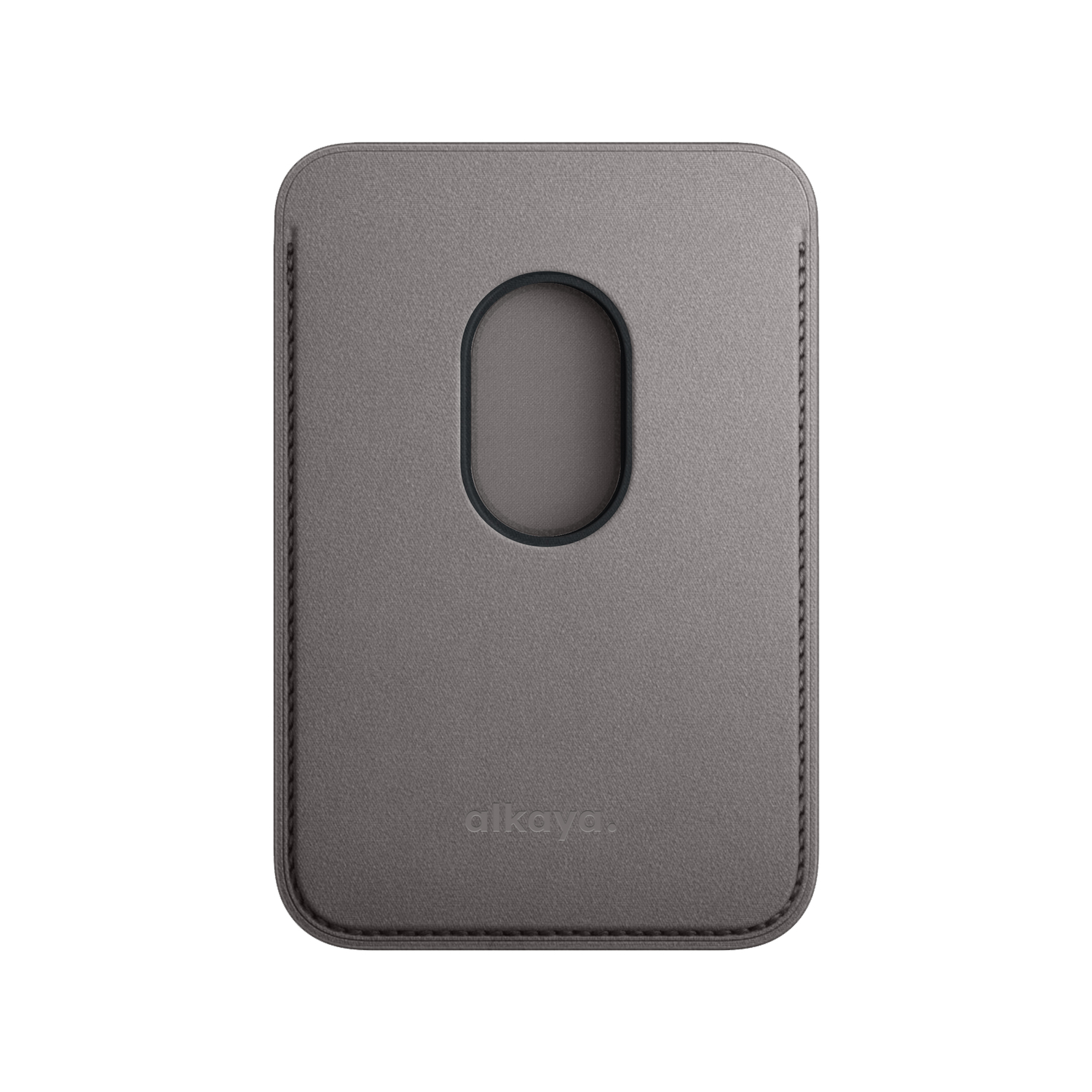 alkaya. | Cardy | Card Holder für bis zu 3 Karten unterstützt MagSafe-Technologie, Grau