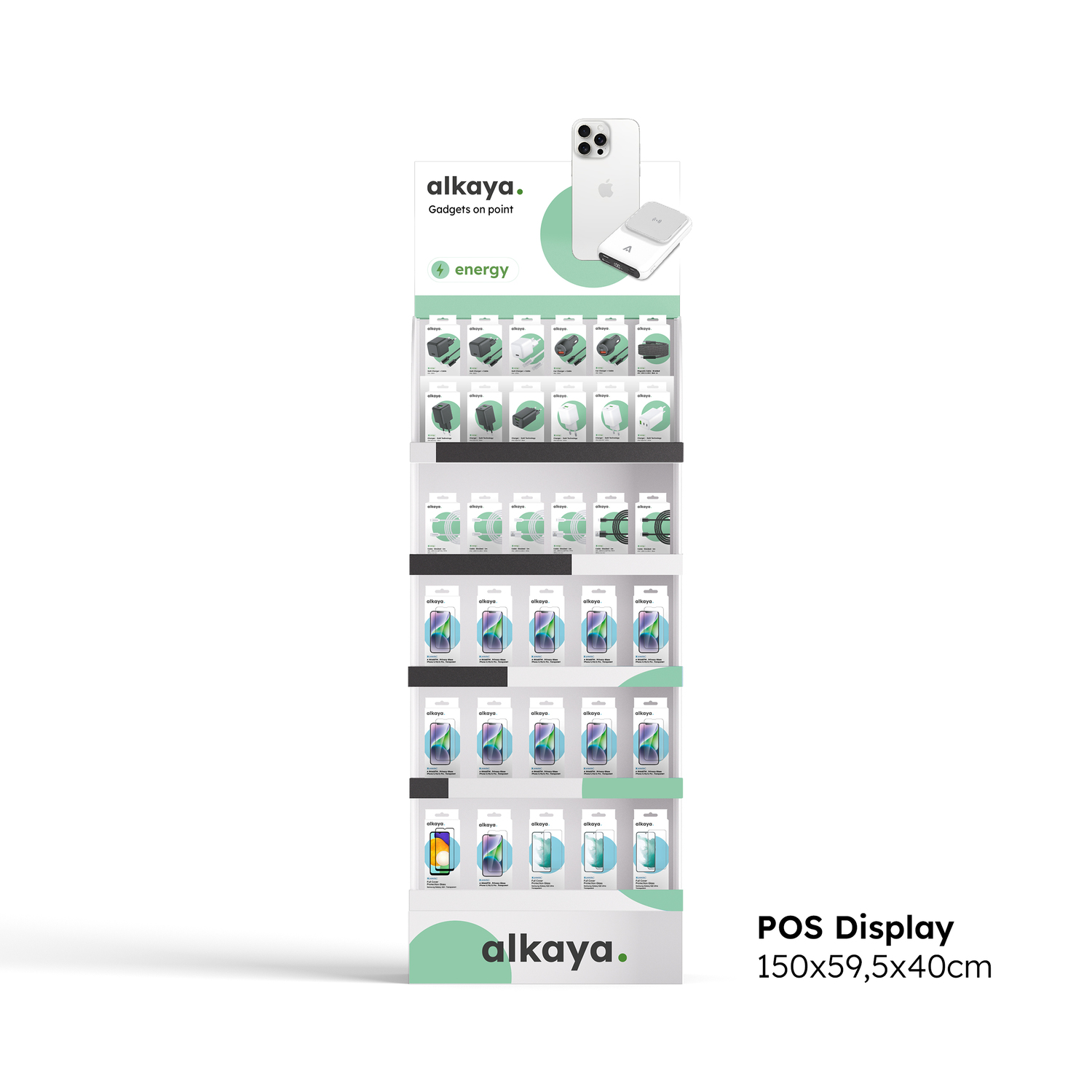 alkaya. | Floor Displays  | Energy / Protection  | Groß grün / blau