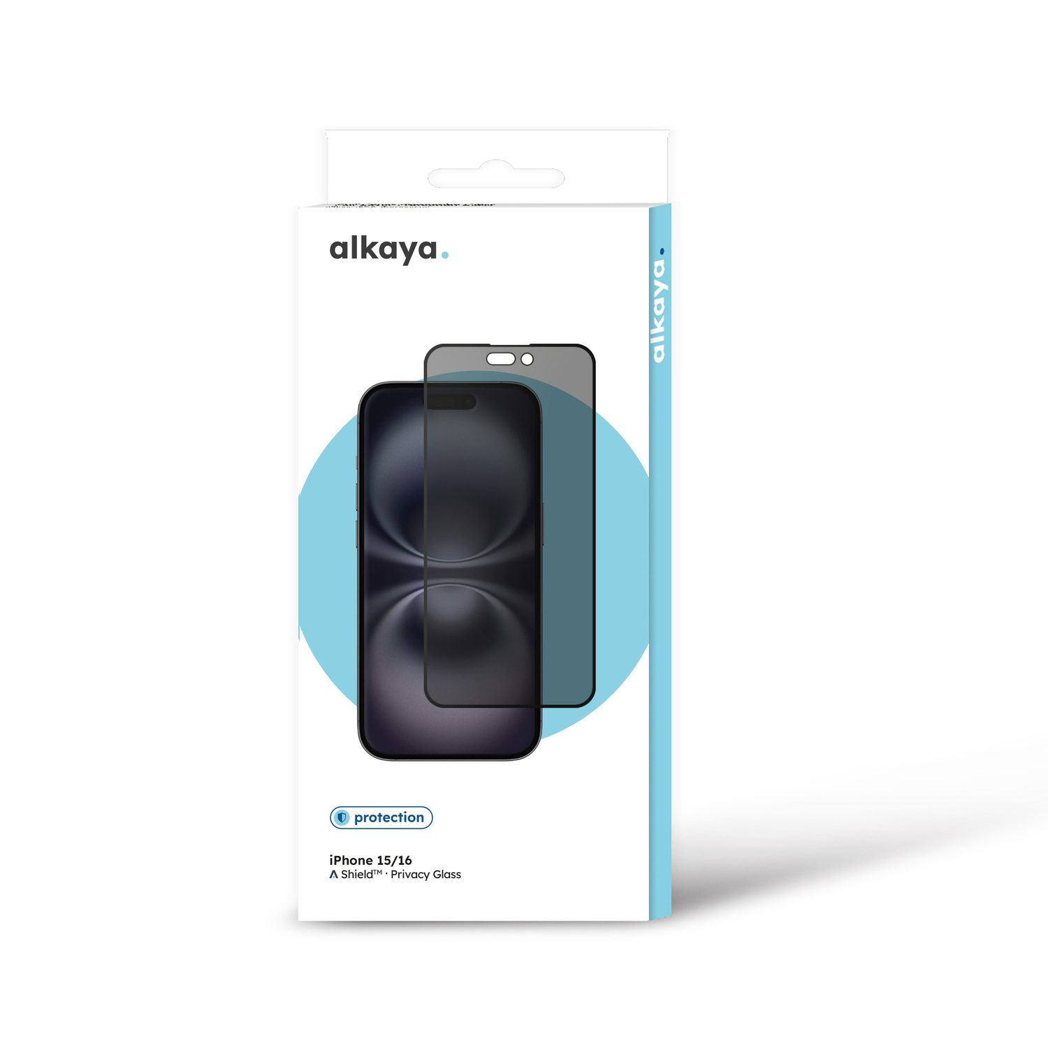 alkaya. | A Shield | Display-Sichtschutzglas | 3D Full Cover | Privacy, iPhone 15 / 16