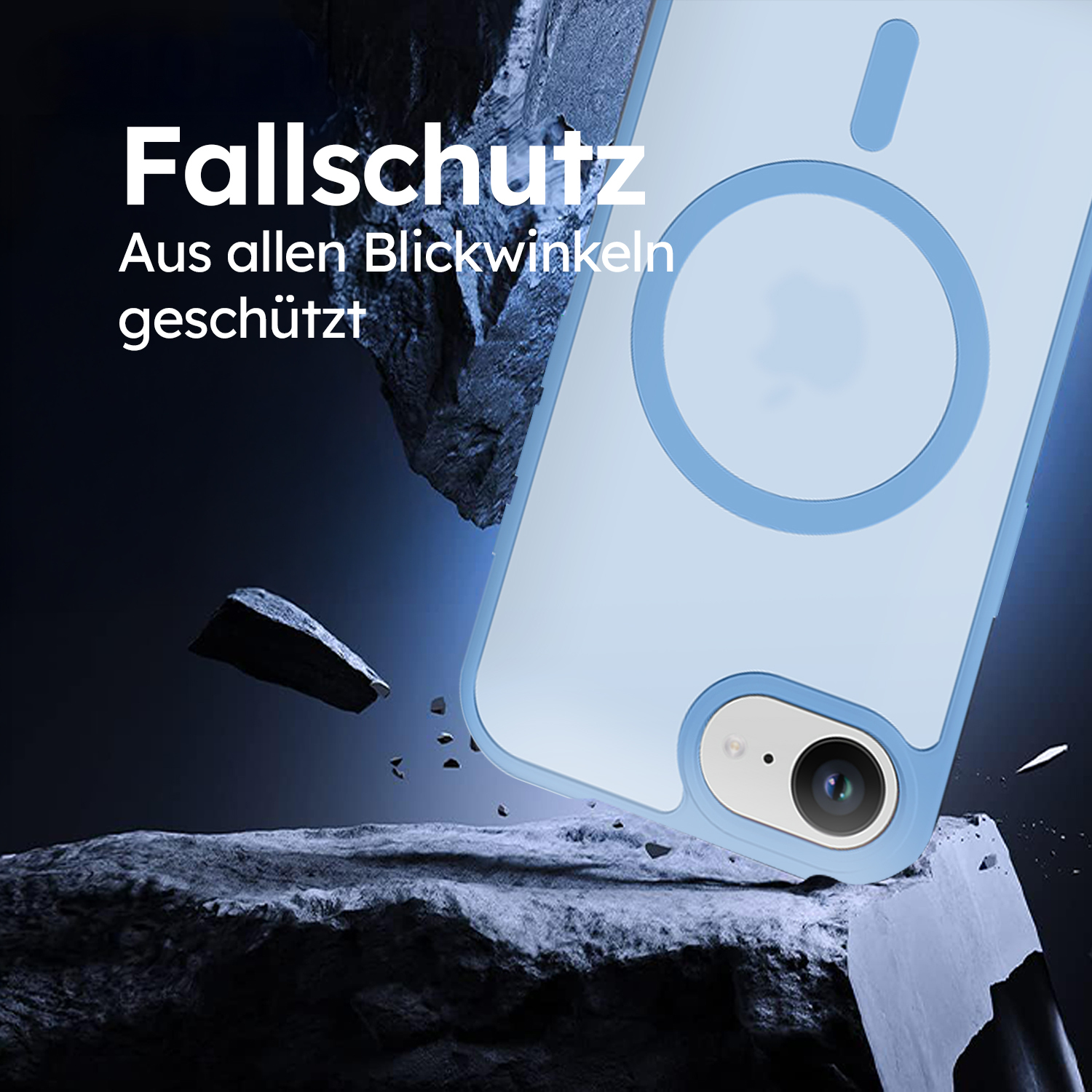 alkaya. | LUCID Protect Case kompatibel mit Magsafe  hellblau, iPhone 16e / 17e