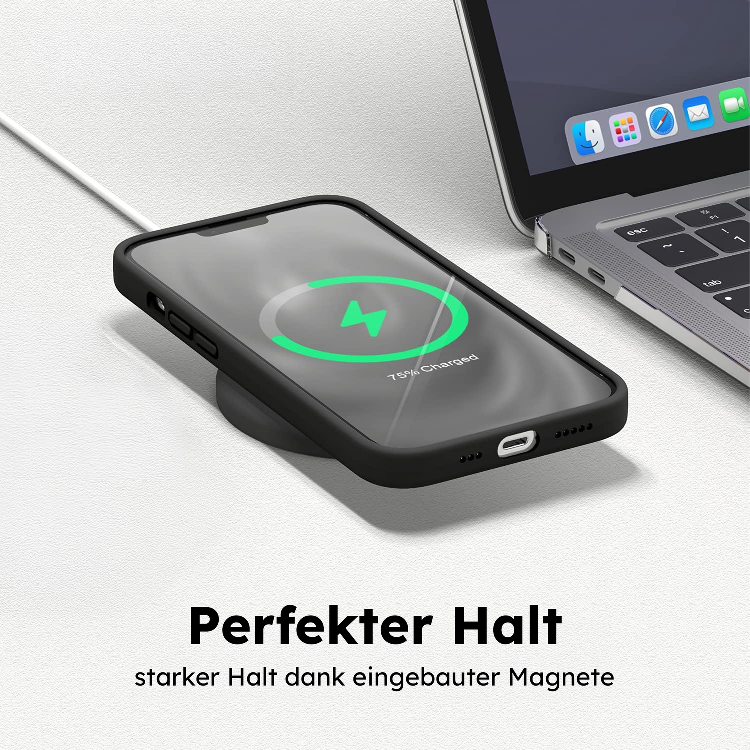 alkaya. | LUCID Silikon Case kompatibel mit Magsafe schwarz, iPhone 16 Pro